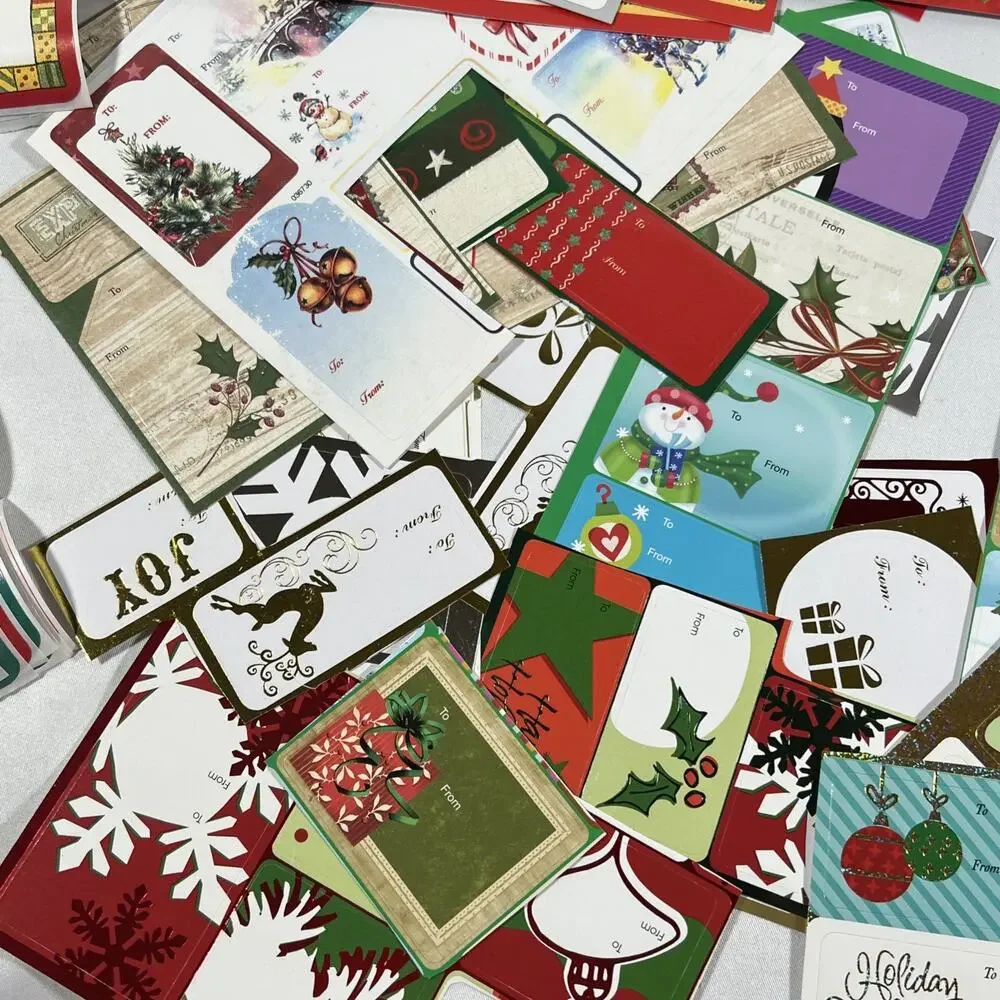 Vintage & Modern Christmas Gift Stickers Tags Labels 250+ Bears Cats Santa +more